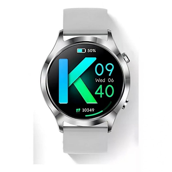 Smartwatch smartwatch notifikationer whatsapp messenger sociala nätverk svar bluetooth samtal utbytbar bakgrundsbild silver sport puls legering