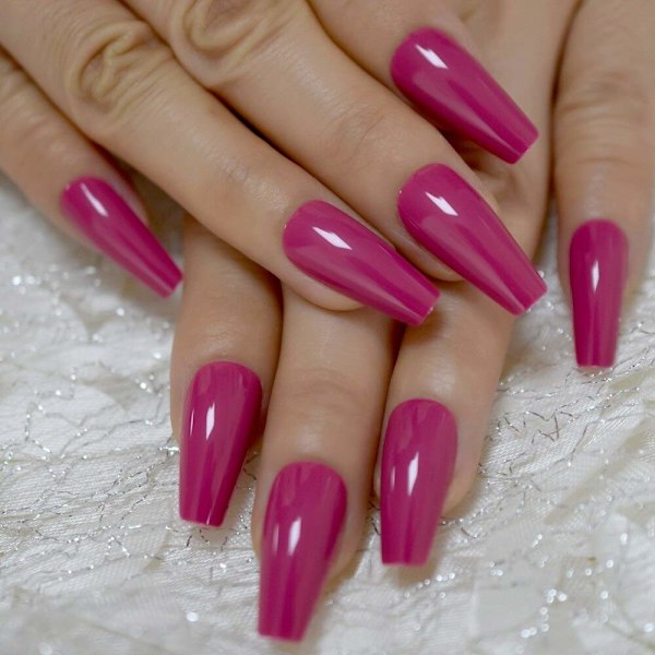 Perfekt för speciella tillfällen Nagelkonst, 24 st Press On-naglar för kvinnor med trendig Ballerina Lång Kistform, Inkluderar enkla appliceringsverktyg