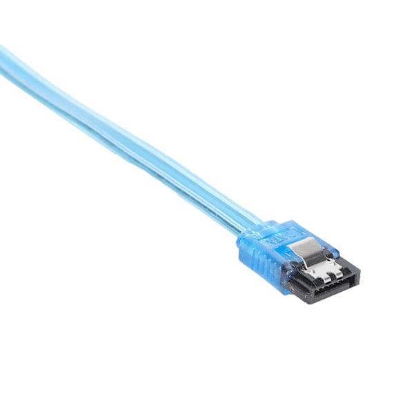 Sata-kabel 3.0 SolidState Transparent Blå Seriell Port Datakabel för PC Datortransmission (1 Rak 1 Vinkel)
