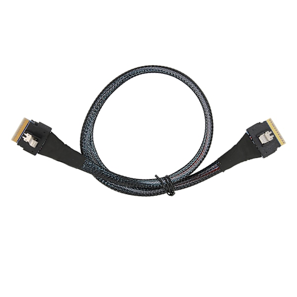 Dataöverföringskabel Slim SAS SFF‑8654 8i till SFF‑8654 8i 24Gbps SAS4.0 30AWG Adapterkabel 0,5m / 0,5yd