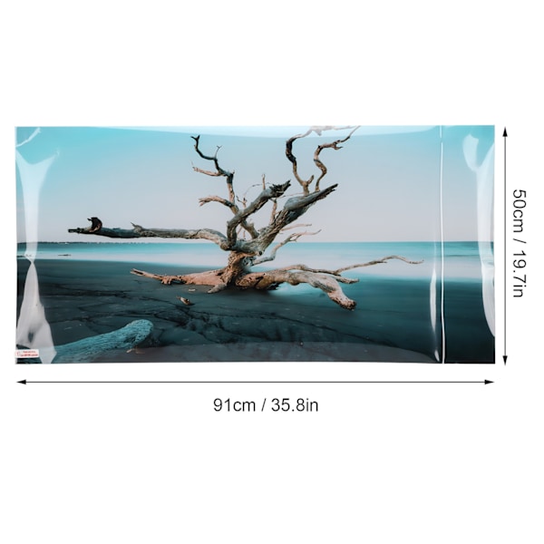 Akvariebaggrund Dekoration Himmel Visnet Træ 3D PVC Selvklæbende Akvarium Tapet til Akvarium Fisk Tank91x50cm / 35.8x19.7in