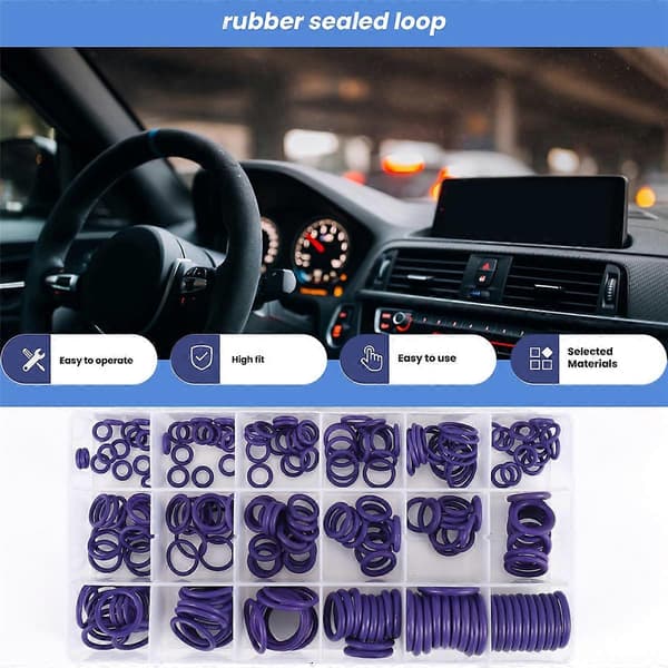 225 Pcs. Sealing O-ring R22 R134A Air Conditioning O-ring Rubber Washer