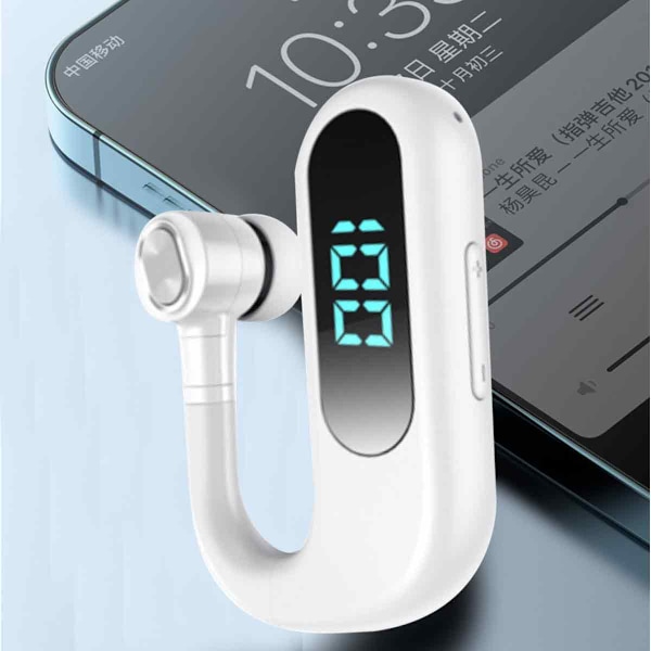 Bluetooth Headset Lång Standby Strömdisplay Sport Löpning Öronhängande HD-samtal för Apple Android