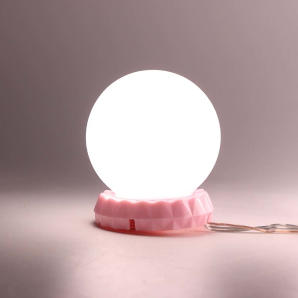 Pink LED Vægspejl med Tre Farvetemperaturer til Makeup og Kommode