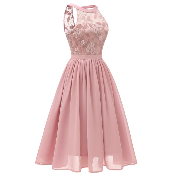 1 st balklänning för brudtärna - rosa pink XL