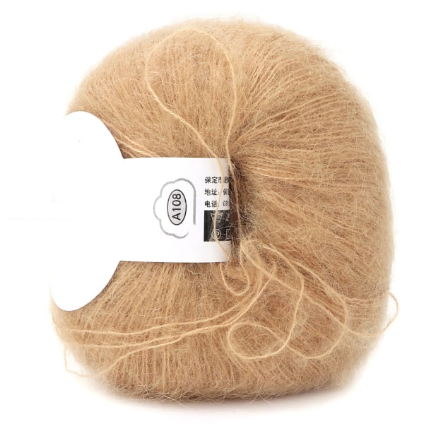 Populær Soft Mohair Pashm Knit Angora Long Wool Garn Hot (khaki)