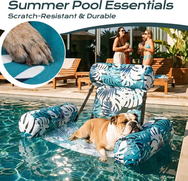 2-pak oppustelige poolflydestole - Flydende vandstole til voksne, perfekte til pool, strand, sø og sommerleg Stil2 multicolor