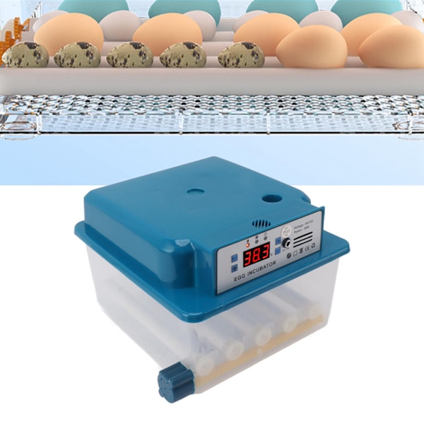 Fully Automatic Chicken Egg Hatcher 16 Eggs Constant Temperature Egg Incubator for Chicken Duck Quail Goose Eggs EU Plug 100‑240V