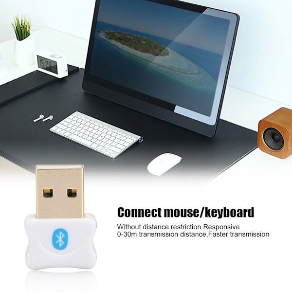 Mini USB Bluetooth-adapter PC-tillbehör för mobil/surfplatta/mus/tangentbord/skrivare
