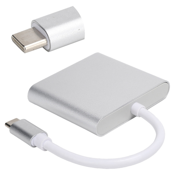 USB C Adapter 3.1 3 i 1 Hubb Konverter Dock Högupplöst Multimediagränssnitt 4K