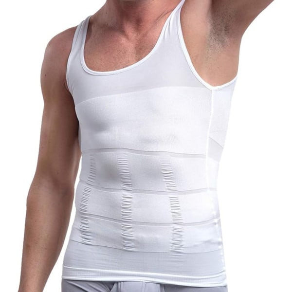 2 st shapewear för män--vit White M