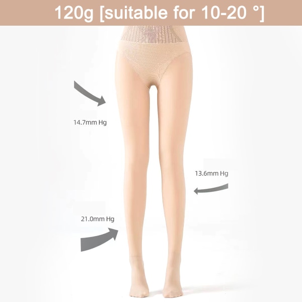 Vinterstrømper for kvinner - Fôret strømpebukse, varm og stilig, ideell for kaldt vær 120g