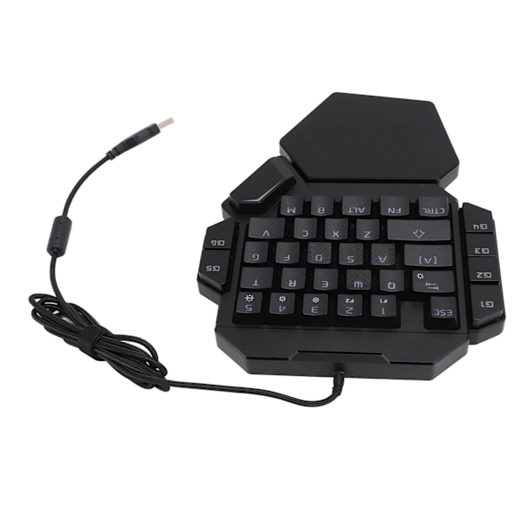 Enhands RGB Mekaniskt Gamingtangentbord 35 Tangenter RGB Bakgrundsbelysning Blå Brytare Mini Gaming Keypad med Handledsstöd för PC Gamer