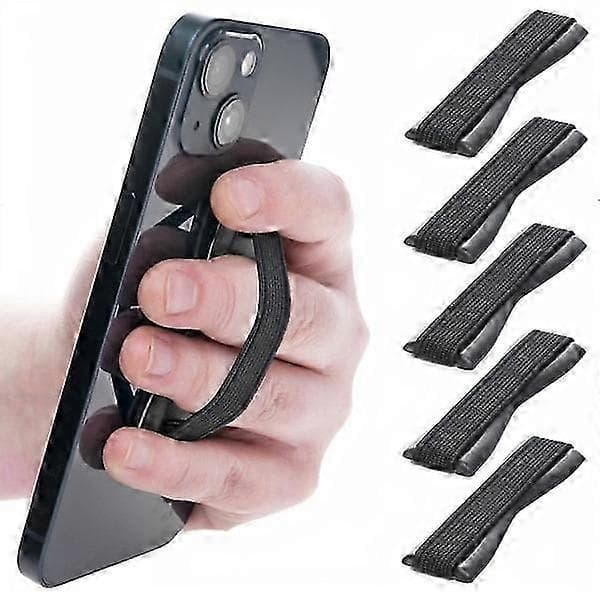 5-pak - Mobilholder - Holder til Mobil / Mobilring / Greb Sort