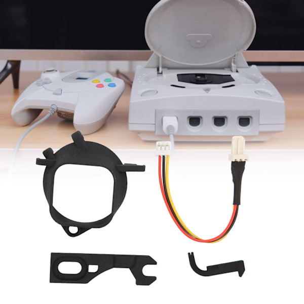 Konsolfläkt 3D-Print Monteringskit Ersättnings Mini Borstlös Kylfläkt Fäste för SEGA Dreamcast DC