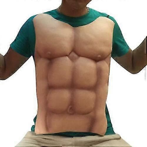 Falsk bröstmuskelmage Six Pack Abs Party Kläder Passar Roligt Rollspel Present Tw