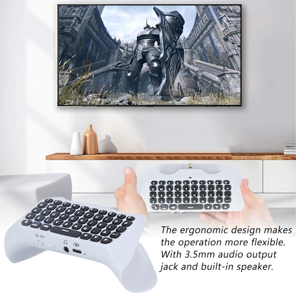 Spelkontroll Externt Tangentbord Mini Trådlöst Tangentbord med Högtalare för Playstation 5 Kontroller