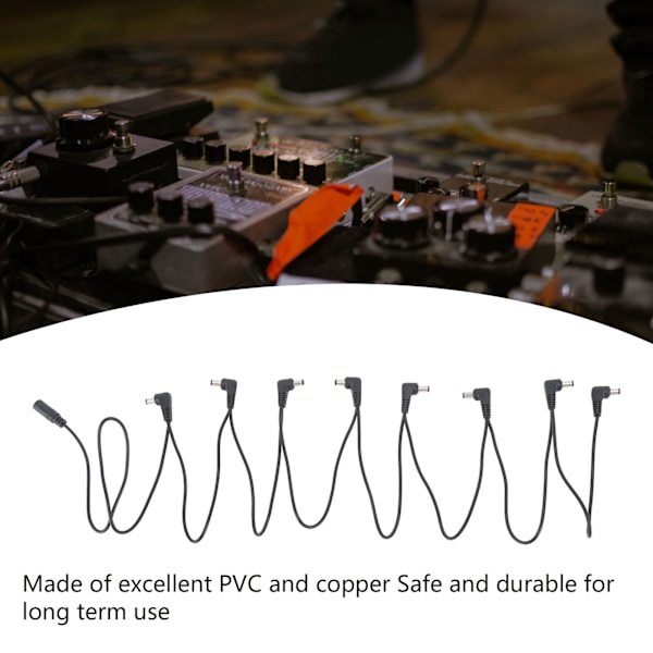 1 til 8-vejs Daisy Chain-kabel Guitar Effect Pedal Power Supply Splitter-kabel til Guitar Effect Board