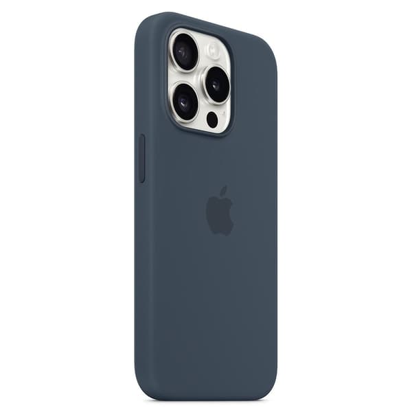 Magnetisk silikondeksel til iPhone 15 Pro Max Kompatibel med MagSafe - Perfekt mørkeblå Dark blue iPhone 15 Pro Max