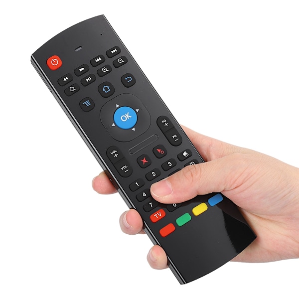 Trådlös Flymouse Fjärrkontroll Mini Multimedia Infraröd Studietangentbord 6 Axlar Somatosensorisk Dubbelsidig Multifunktionell TV-fjärrkontroll