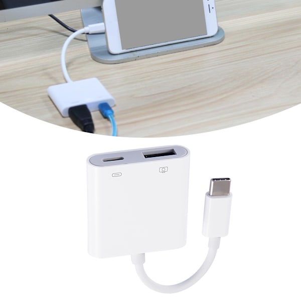 Minneskortadapter Typ C till OTG USB3.0 Kortläsare för Anslutning av Tangentbord Mus USB-minne