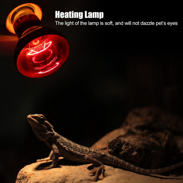Hållbar infraröd uppvärmningslampa för uppvärmning av reptildjur (100W)