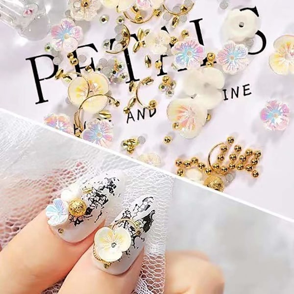 Konstnärliga Nageldekorationer, Guld Silver Material för Bländande Design, Komplett Set för Oöverträffade Nagelkonstupplevelser
