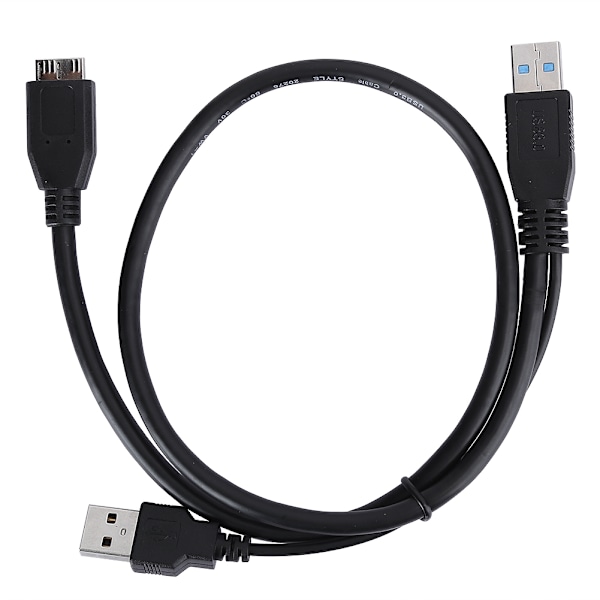 Dubbel USB 3.0-kabel USB Mobil Hårddiskbox Extra Strömförsörjning C0103 0,6 meter