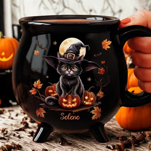Halloween-mugg, dekorativ, skrämmande, 350 ml C - C