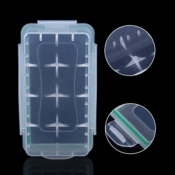 1 st Hårt Slitstarkt Plastfodral Vattentätt 18650 Batterihållare Förvaringslåda