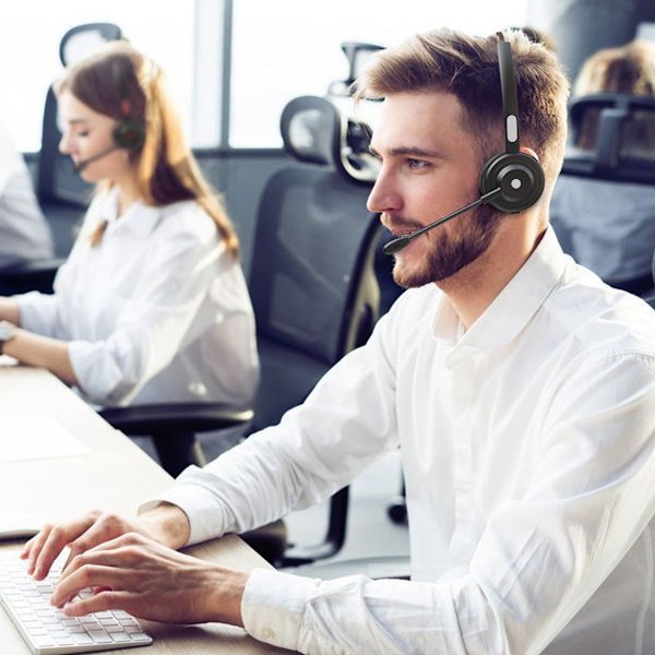 Hjässbygel Silver Business Bluetooth Headset med Mikrofon