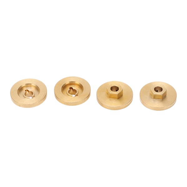 RC Bil Kombinerare Mässing 18mm Dia 6mm Tjock Slitstyrka Rostsäker Kombinerare för FMS FCX24 1/24 Crawler Guld