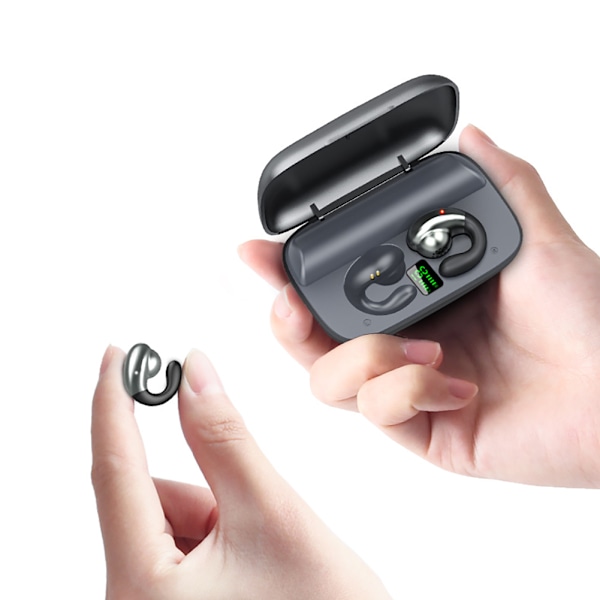 Trådlösa Bluetooth-hörlurar Öronkrok Bone Conduction Hörlurar LED Touch Hörlurar