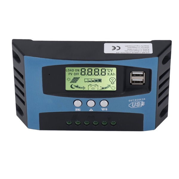Solar Charge Controller MPPT Tracking Laddning Realtids Digital Display Solar PV Charge Controller 12V 24V 100A