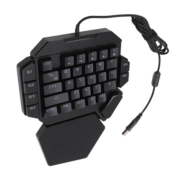 Enhands RGB Mekaniskt Gamingtangentbord 35 Tangenter RGB Bakgrundsbelysning Blå Brytare Mini Gaming Keypad med Handledsstöd för PC Gamer