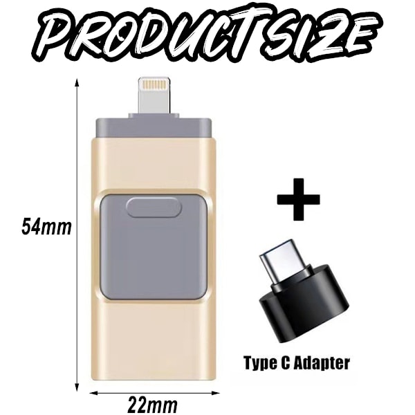 Apple Android datorgränssnitt mobiltelefon USB-minne 128G push-pull USB-minne