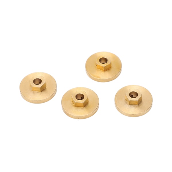 RC Bil Kombinerare Mässing 18mm Dia 6mm Tjock Slitstyrka Rostsäker Kombinerare för FMS FCX24 1/24 Crawler Guld