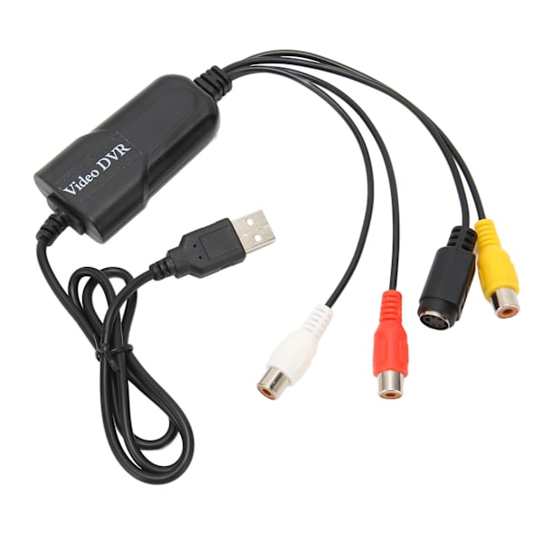 Videoinspelningskort RCA till USB Ljud Video Konverterare VHS DV VCR Hi8 DVD till Digital Konverterare för Windows för OS X