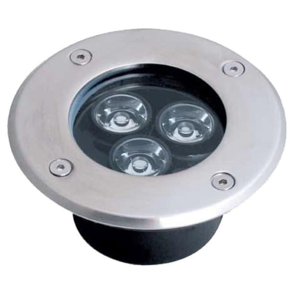 3W 3 LED indbygningsspot til have, IP68, gangbar