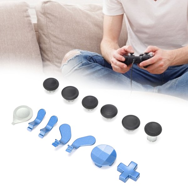 Spelkontroll Knapp Paddlar Set Gamepad Knapp Tillbehör Ersättningsset för Xbox Controller Blå