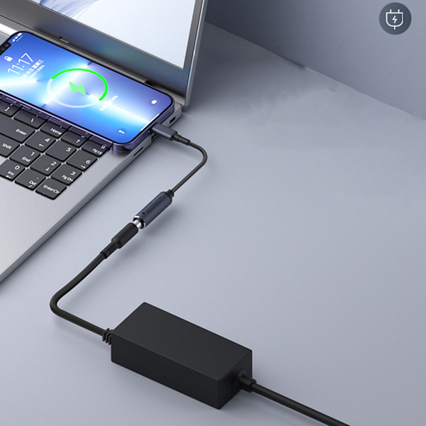 DC till Typ C Kabel 2.5x0.7mm 100W Hona Ingång till Hane Utgång Auto Identifiering Typ C till DC2507 Kabel för PC Telefon