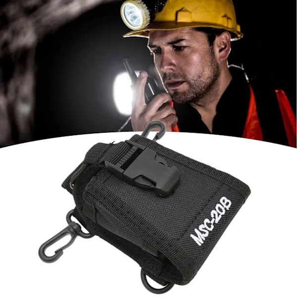 Walkie Talkie Hållare Lättvikt Bärbar Universal Nylon Radiofodral Väska för 2-vägsradio MSC 20B