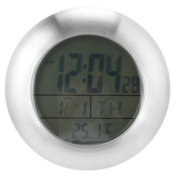 Shower Wall Clock Portable Waterproof Digital Clock with Temperature Calendar Display