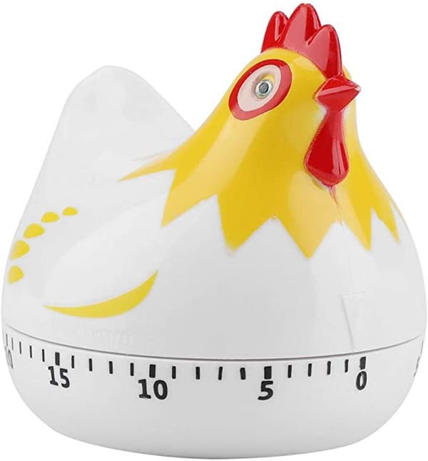 Kitchen Timer, Oven Timer, Kitchen Timer, Boiled Egg Timer, Egg Timer for Kitchen for Cooking for Home Baking (White)