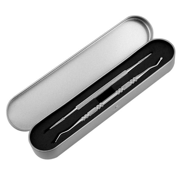 Set med fil och lyftare för inåtväxande naglar, professionella pedikyrverktyg med ergonomisk design i kirurgiskt rostfritt stål för enkel och säker behandling av tånaglar