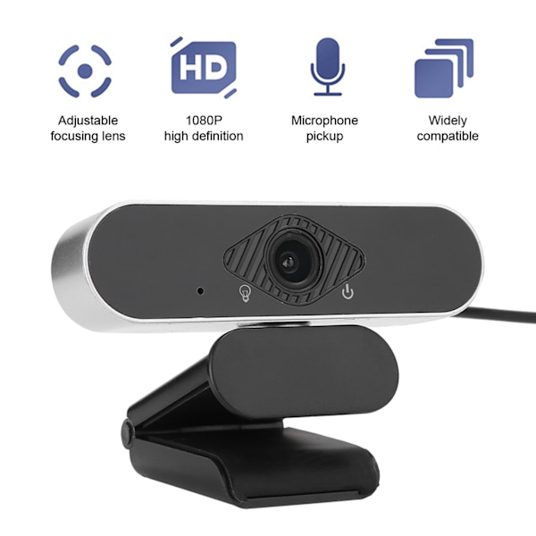 Konferens USB Dator Kamera Online Klass Automatisk Fokusering 1080P Kamera med Mikrofon
