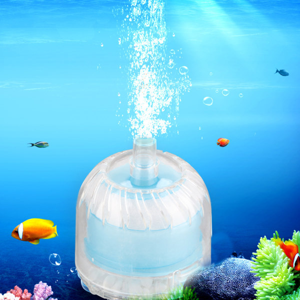 Mini Aquarium Fish Tank Pneumatisk Biokemisk Svamp Aktivt Kulfilter Blå