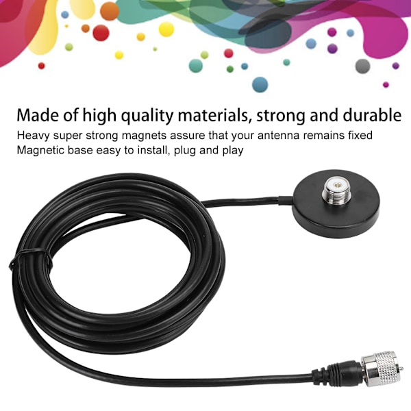 Mobilradioantenn för fordon Magnetisk bas Sugpropp Magnetfäste Bas Kabel för bilradio