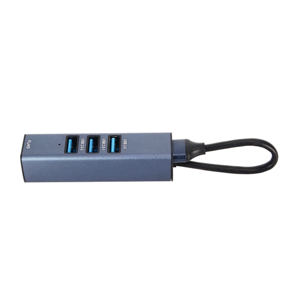 USB till Ethernet-adapter 4 Portar 1000Mbps/100Mbps 5Gbps Aluminiumlegering USB 3.0 Hubb för Laptop Desktop Tablet