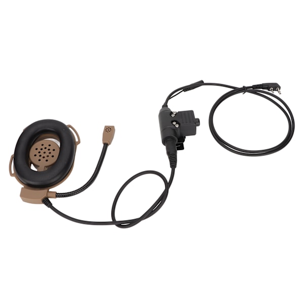 Militärhjälm Headset Motorcykelhörlurar med U94 PTT Fingermikrofon för Icom V8 V80 V82